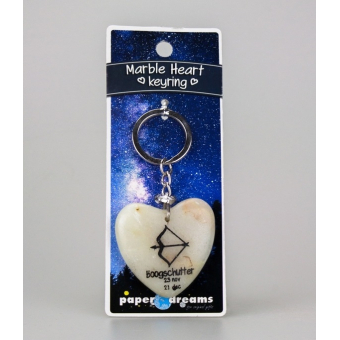 Sleutelhanger Boogschutter marble heart